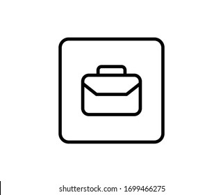 Case flat icon. Thin line signs for design logo, visit card, etc. Single high-quality outline symbol for web design or mobile app. Case outline pictogram.