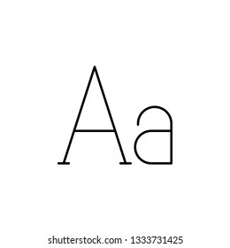 case, format, lower, text icon. Element of text and sign for mobile concept and web apps icon. Thin line icon for website design and development on white background