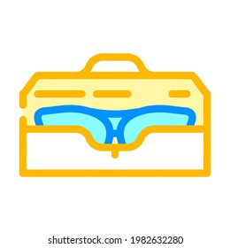case for glasses color icon vector. case for glasses sign. isolated symbol illustration