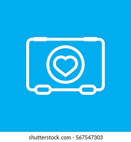 case with heart icon illustration isolated vector sign symbol