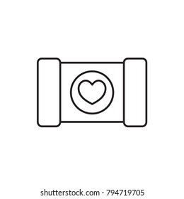 case with heart icon illustration isolated vector sign symbol
