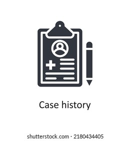 Case History Vector Solid Icon Design Illustration. Medical Symbol On White Background EPS 10 File