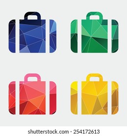 Case icon Abstract Triangle Geometrical background 