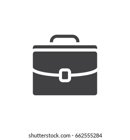 Case icon in black on a white background. Vector illustration