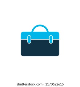Case icon colored symbol. Premium quality isolated suitcase element in trendy style.
