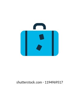 Case icon colored symbol. Premium quality isolated suitcase element in trendy style.