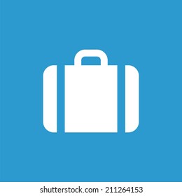 Case icon icon, isolated, white on the blue background. Exclusive Symbols 