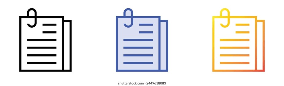 case icon. Linear, Blue Fill and Gradient Style Design Isolated On White Background