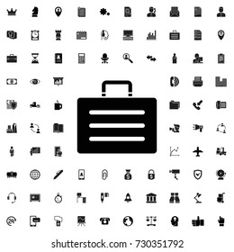 Case icon. set of filled company icons.