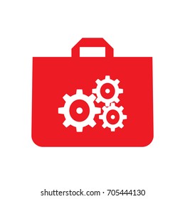 case icon. simple outline case vector icon. on white background.