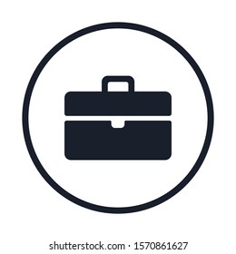 Case icon in solid style design suitable for website, app, and ui design. Suitcase Icon. briefcase Black Vector illustration with editable stroke and pixel perfect icons on white background. EPS 10