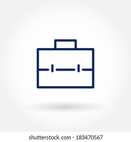 Case icon. Suitcase icon. Modern line icon design. Modern line icon design. Modern icons for mobile interface. Vector illustration. 