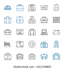 Case Icons Set Collection Case Briefcase Stock Vector (Royalty Free ...