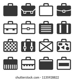 Case Icons Set on White Background. Vector