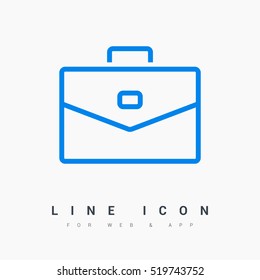 case isolated minimal icon. bag graph line vector icon for websites and mobile minimalistic flat design.