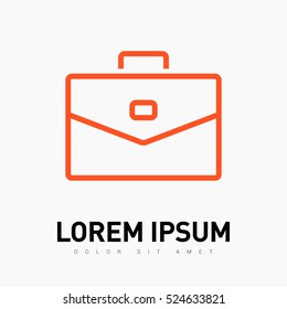 case isolated minimal icon. bag graph line vector icon for websites and mobile minimalistic flat design.
