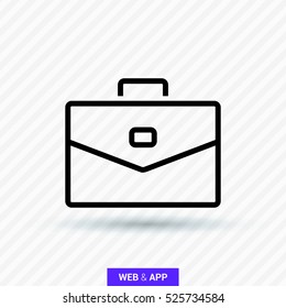 case isolated minimal icon. bag graph line vector icon for websites and mobile minimalistic flat design.