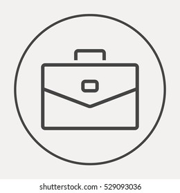 case isolated minimal icon. bag graph line vector icon for websites and mobile minimalistic flat design.