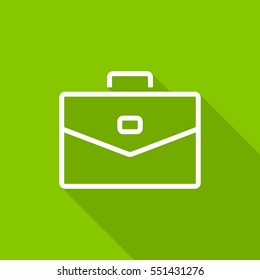 case isolated minimal icon. bag graph line vector icon for websites and mobile minimalistic flat design.