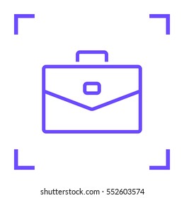 case isolated minimal icon. bag graph line vector for websites and mobile minimalistic flat design.