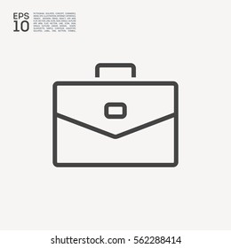 case isolated minimal icon. bag graph line vector icon for websites and mobile minimalistic flat design.