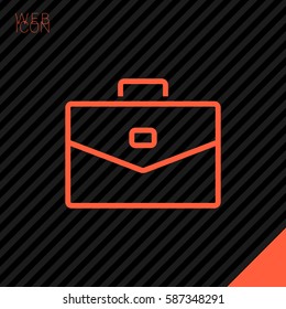 case isolated minimal icon. bag graph line vector icon for websites and mobile minimalistic flat design.