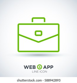 case isolated minimal icon. bag graph line vector icon for websites and mobile minimalistic flat design.