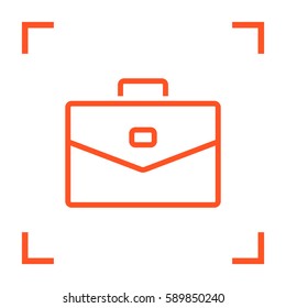 case isolated minimal icon. bag graph line vector icon for websites and mobile minimalistic flat design.