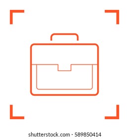 case isolated minimal icon. bag graph line vector icon for websites and mobile minimalistic flat design.