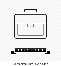 case isolated minimal icon. bag graph line vector icon for websites and mobile minimalistic flat design.