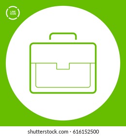 case isolated minimal icon. bag graph line vector icon for websites and mobile minimalistic flat design.