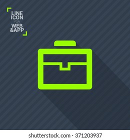 Case isolated minimal single flat linear icon for application and web. Diplomat line vector icon for websites and mobile minimalistic flat design.