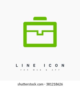 Case isolated minimal single flat linear icon for application and web. Diplomat line vector icon for websites and mobile minimalistic flat design.