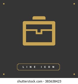 Case isolated minimal single flat linear icon for application and web. Diplomat line vector icon for websites and mobile minimalistic flat design.