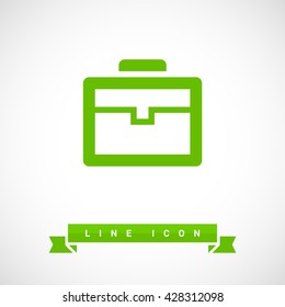 Case isolated minimal single flat linear icon for application and web. Diplomat line vector icon for websites and mobile minimalistic flat design.