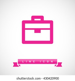 Case isolated minimal single flat linear icon for application and web. Diplomat line vector icon for websites and mobile minimalistic flat design.