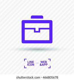 Case isolated minimal single flat linear icon for application and web. Diplomat line vector icon for websites and mobile minimalistic flat design.