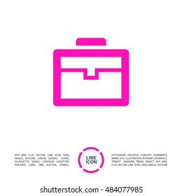 Case isolated minimal single flat linear icon for application and web. Diplomat line vector icon for websites and mobile minimalistic flat design.