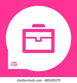 Case isolated minimal single flat linear icon for application and web. Diplomat line vector icon for websites and mobile minimalistic flat design.