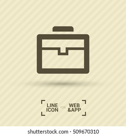 Case isolated minimal single flat linear icon for application and web. Diplomat line vector icon for websites and mobile minimalistic flat design.