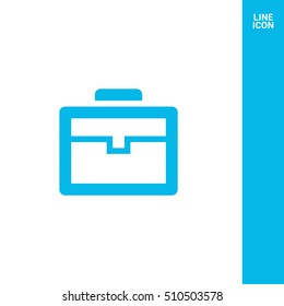 Case isolated minimal single flat linear icon for application and web. Diplomat line vector icon for websites and mobile minimalistic flat design.