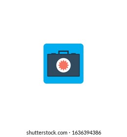 Case of a medical worker in a flat style.