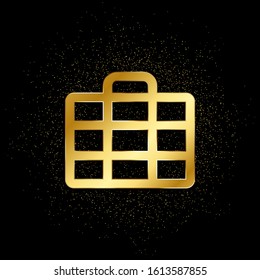 case, million, money gold icon. Vector illustration of golden particle background.