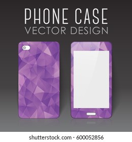 Case for mobile phone with bright polygonal mosaic