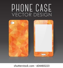 Case for mobile phone with bright polygonal mosaic