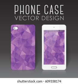 Case for mobile phone with bright polygonal mosaic
