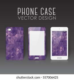 Case for mobile phone with polygonal mosaic