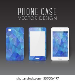 Case for mobile phone with polygonal mosaic