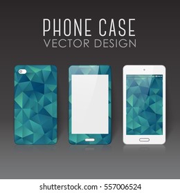 Case for mobile phone with polygonal mosaic