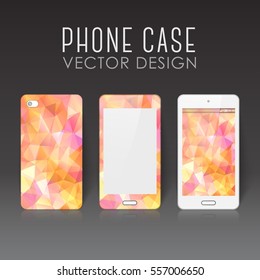 Case for mobile phone with polygonal mosaic